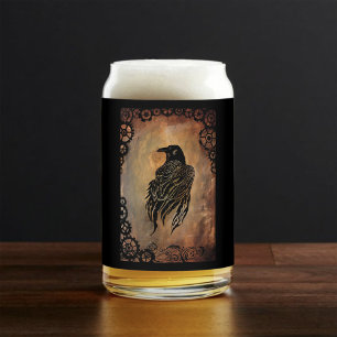 Clockwork Raven Can Glass