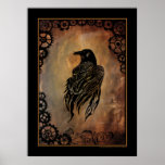 Clockwork Raven Poster at Zazzle