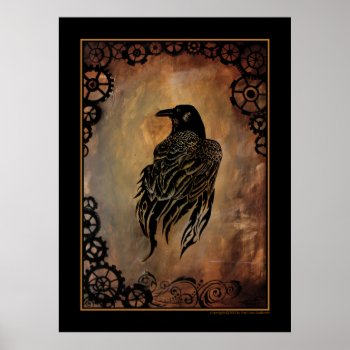 Clockwork Raven Poster by tigressdragon at Zazzle