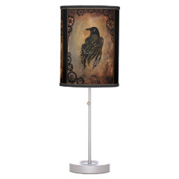Clockwork Raven Table Lamp