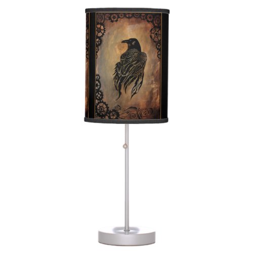 Clockwork Raven Table Lamp