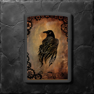 Clockwork Raven Zippo Lighter