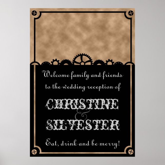 Clockwork Silhouette,  reception welcome poster (Front)