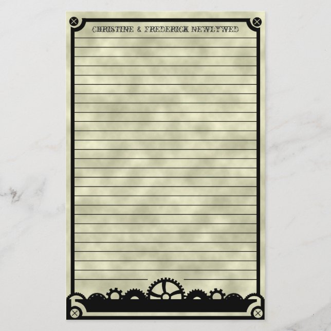 Clockwork Silhouette, stationery (Front)