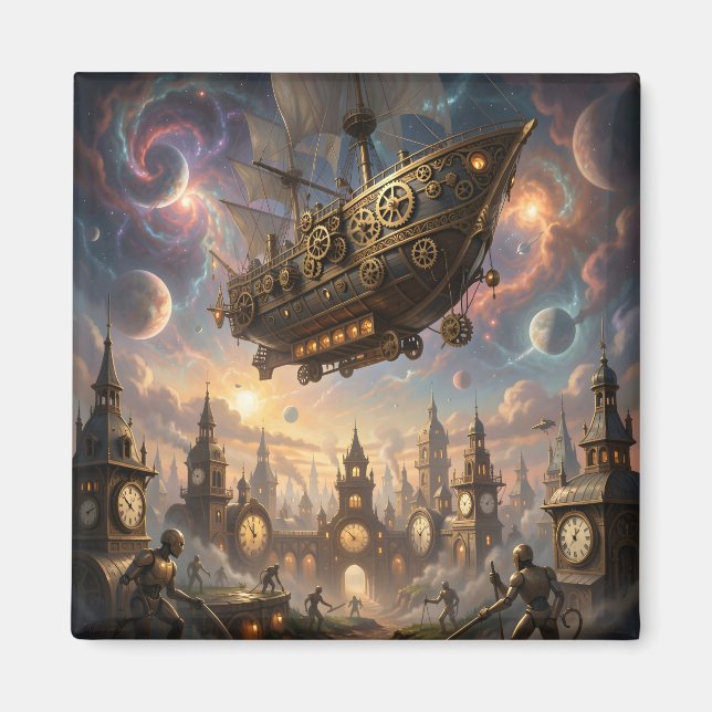 clockwork skies magnet (Front)