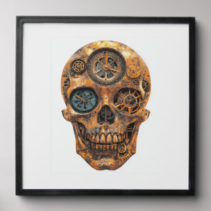 Clockwork Skull Fusion Peel And Stick Photo Tile