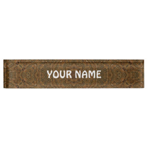 Clockwork Vintage Industrial Steampunk Name Plate