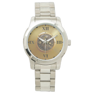 clockwork  with roman dial watch