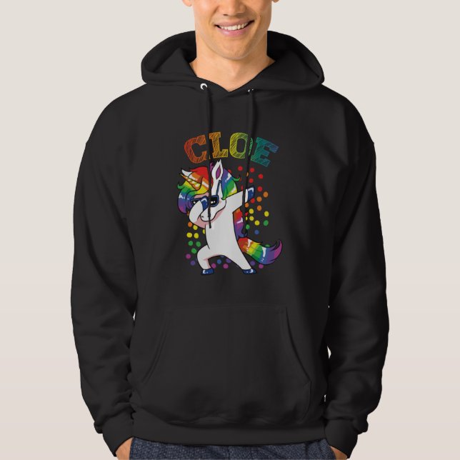 Cloe Dabbing Unicorn Hoodie (Front)