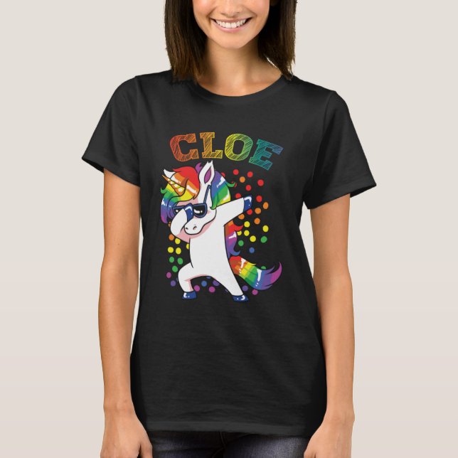 Cloe Dabbing Unicorn T-Shirt (Front)