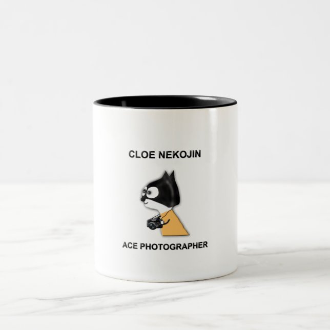 CLOE NEKOJIN, ACE PHOTOGRAPHER Two-Tone COFFEE MUG (Center)