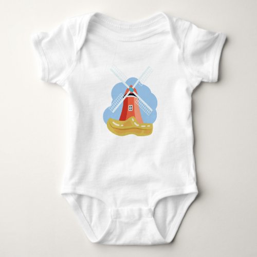 Clog and Windmill Baby Bodysuit