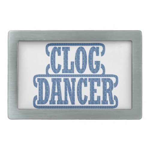 Clog Dancer Clogging Show Swirled Blue Belt Buckle