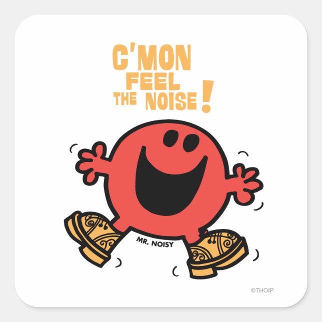 Clog Dancing Mr. Noisy Square Sticker (Front)