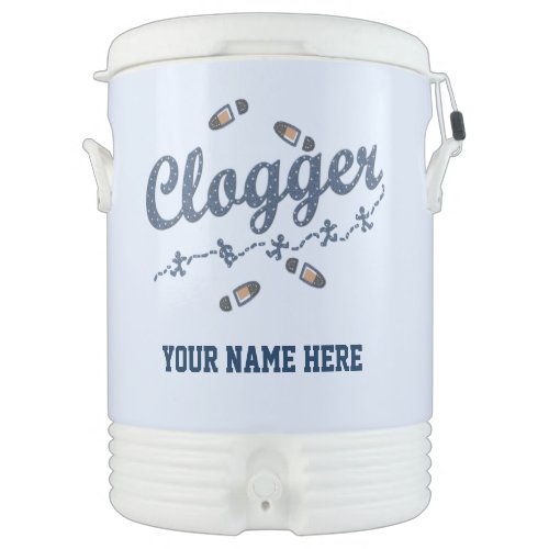 Clogger Dancers Shoes Clogging Custom Blue Beverage Cooler