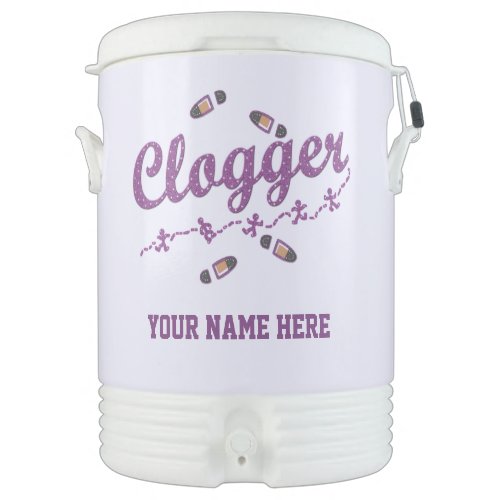 Clogger Dancers Shoes Clogging Custom Purple Beverage Cooler