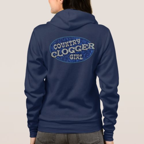 Clogger Girl Pretty Country Design Front Back Hoodie
