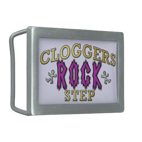 Cloggers Rock Step Clogging Dance Belt Buckle