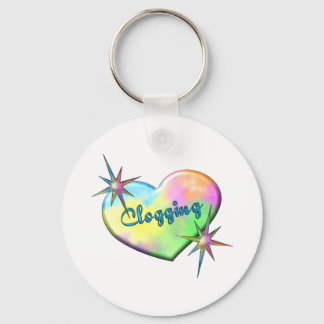 Clogging Big Heart Keychain