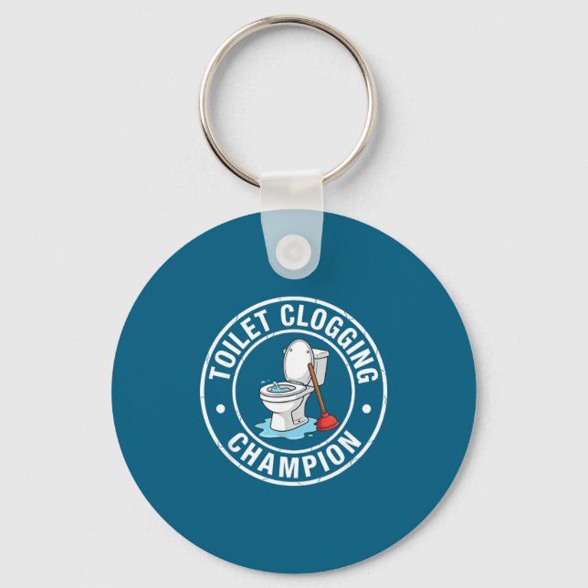 Clogging Champion Toilet Apparel Keychain (Front)