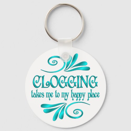 Clogging Happy Place Keychain