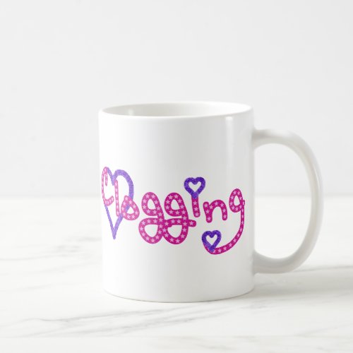 Clogging Love Stars Hearts Pink Coffee Mug