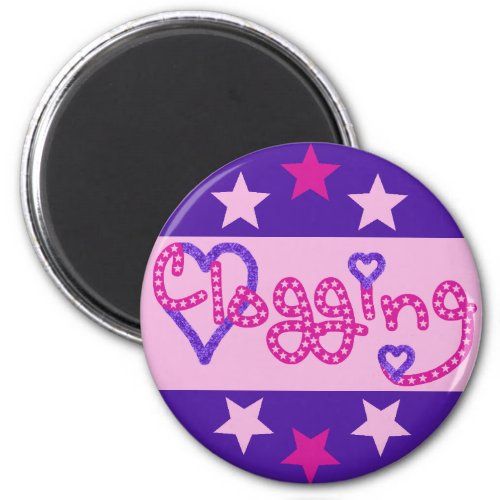 Clogging Love Stars Hearts Pink Magnet