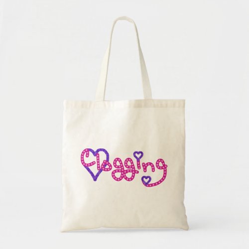 Clogging Love Stars Hearts Pink Tote Bag