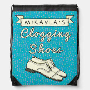 Clogging Shoes Personalized for Cloggers Dance 2 Drawstring Bag