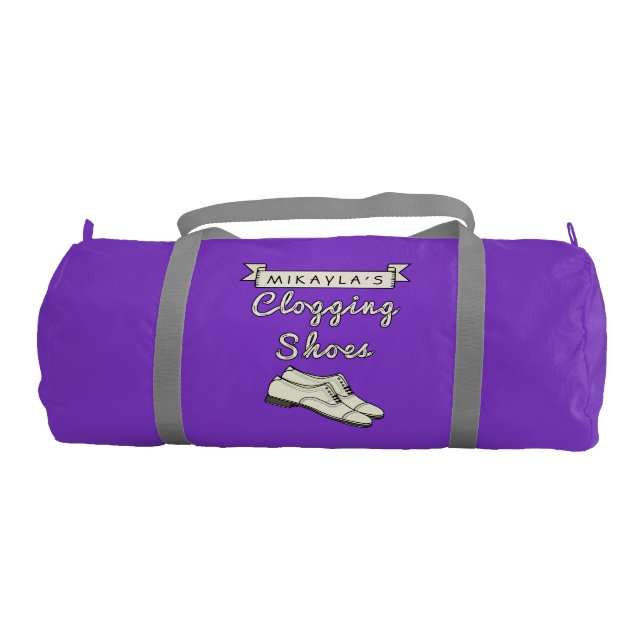 Clogging Shoes Personalized for Cloggers Dance Gym Bag (Front)
