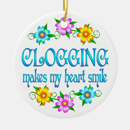 Clogging Smiles Ceramic Ornament