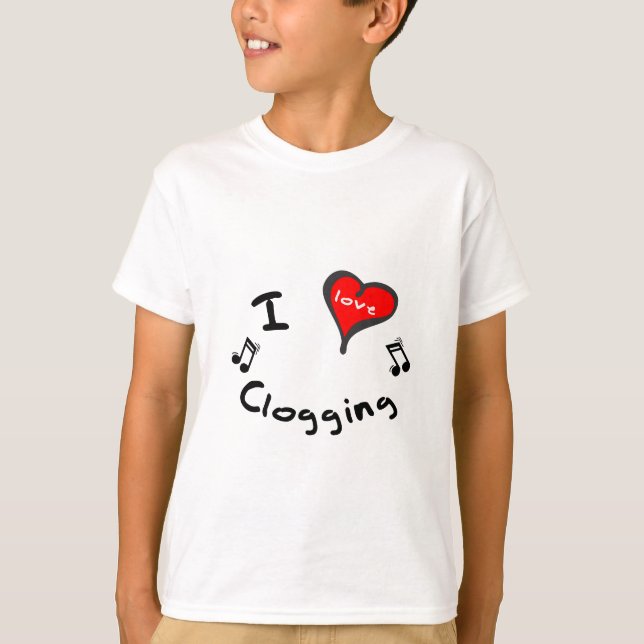 Clogging T-Shirts - I Heart Clogging (Front)