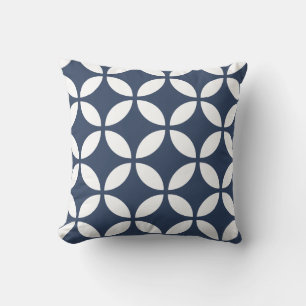 Cloisonne 2 [indigo] - Japanese Pattern Throw Pillow