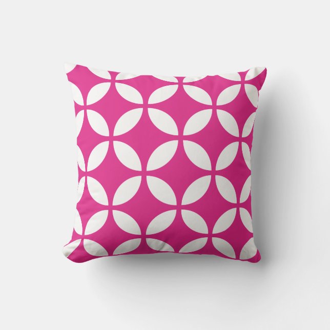 Cloisonne 2 [pink] - Japanese Traditional Patter Throw Pillow (Front)