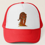 Cloisonne Art Tiger on the Jungle Path Trucker Hat
