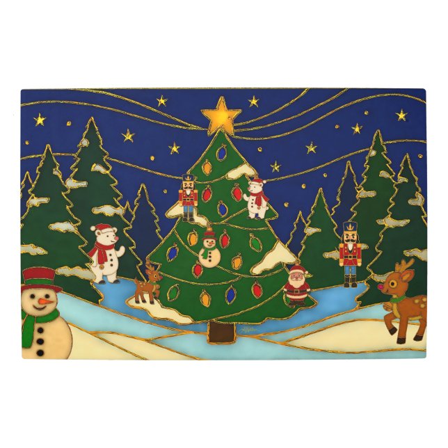Cloisonne Art Whimsical Forest Classic Christmas  (Front)