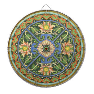 Cloisonne China Patter Asian Oriental Dart Board