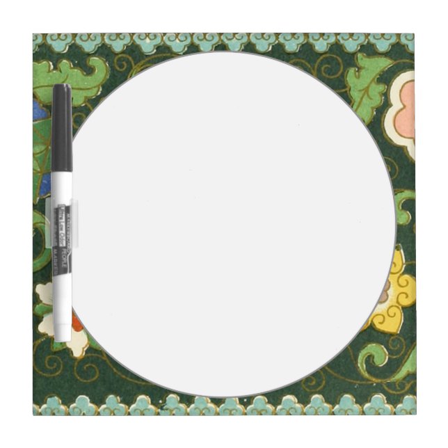 Cloisonne China Patter Asian Oriental Dry Erase Board (Front)