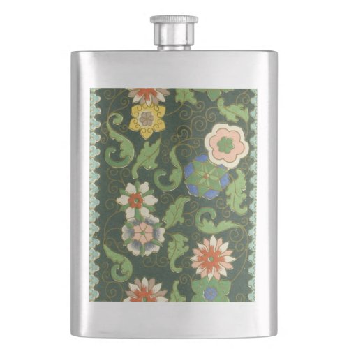 Cloisonne China Patter Asian Oriental Flask