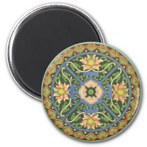 Cloisonne China Patter Asian Oriental Magnet