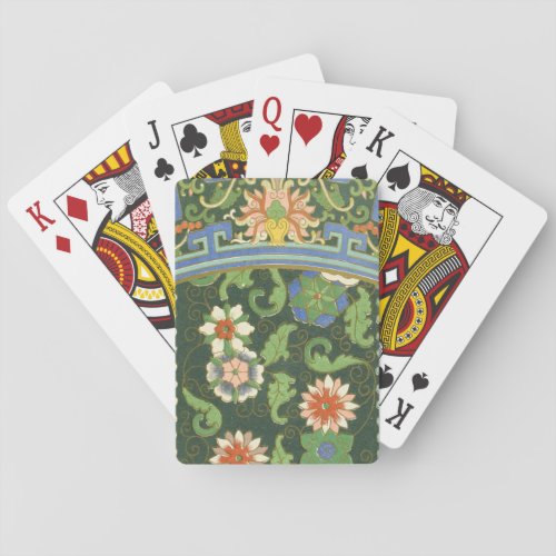 Cloisonne China Patter Asian Oriental Poker Cards