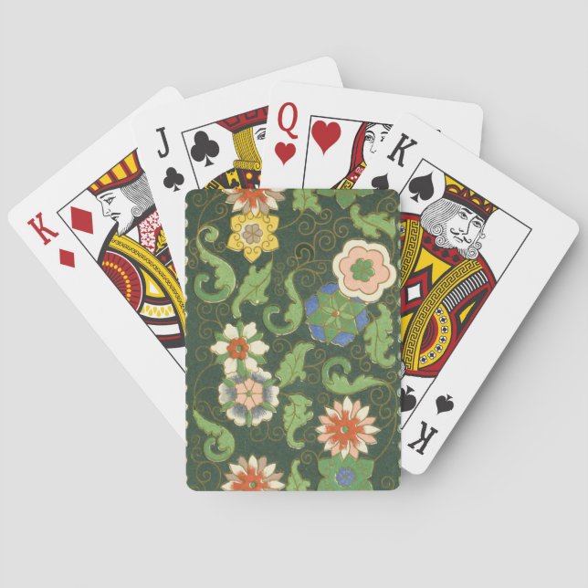 Cloisonne China Patter Asian Oriental Poker Cards (Back)
