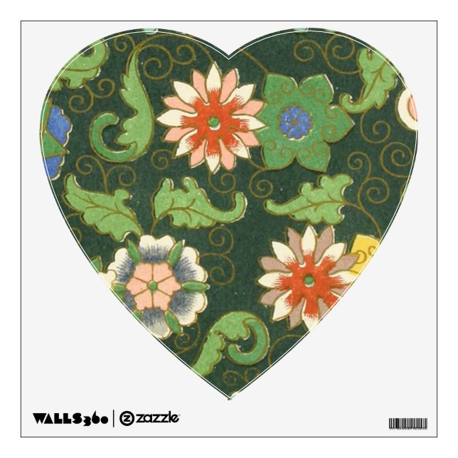 Cloisonne China Patter Asian Oriental Wall Sticker (Front)