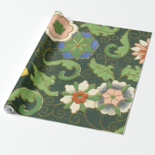 Cloisonne China Patter Asian Oriental Wrapping Paper