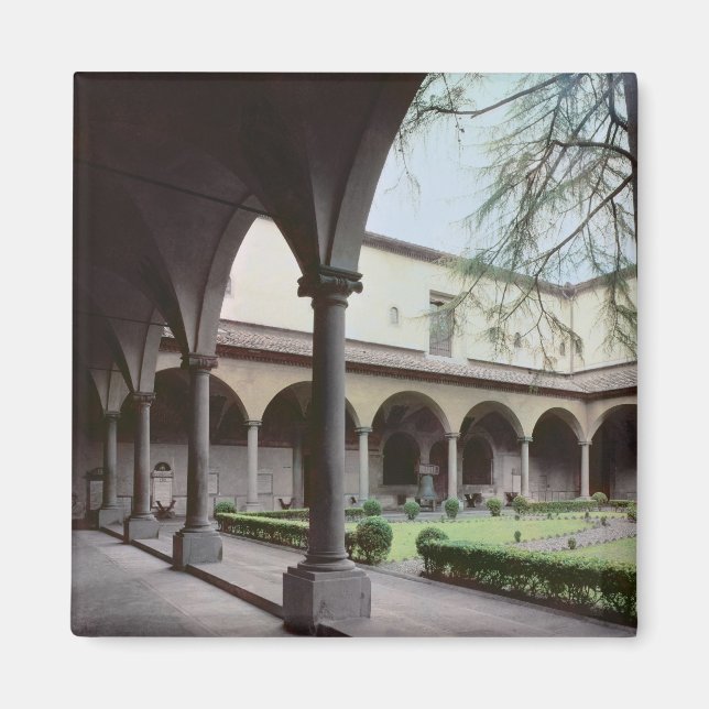Cloister of the convent, rebuilt in 1442 (photo) magnet (Front)