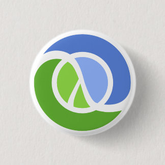 Clojure logo pinback button