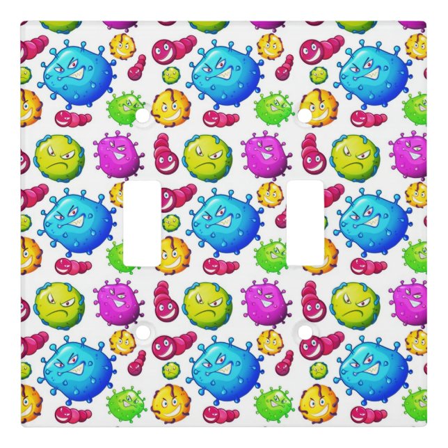 Clolorful Gems Pattern Light Switch Cover (Front)