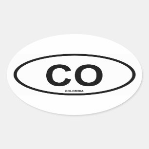 Clolumbia "CO" Oval Sticker