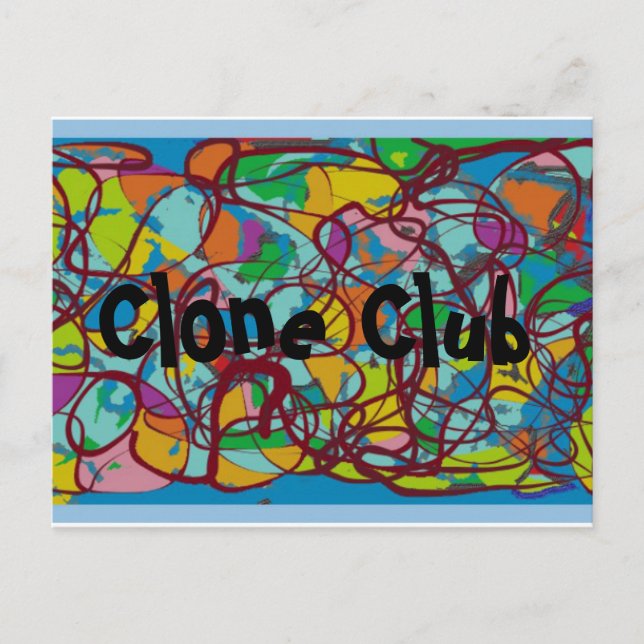 Clone Club from Orphan Black TV show abstract art Postcard (Front)