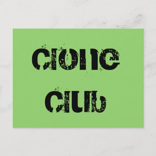 Clone Club Orphan Black block letters urban style Postcard